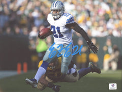 Ezekiel Elliott Dallas Cowboys Signed Autographed 8 x 10 Running Photo