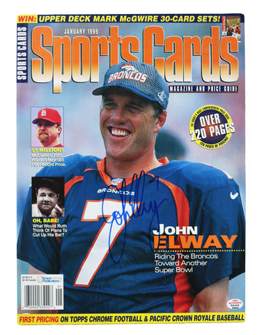 John Elway Denver Broncos Signed Autographed Magazine PAAS COA