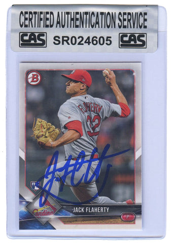 Jack Flaherty St. Louis Cardinals Signed Autographed 2018 Bowman #78 Rookie Baseball Card CAS Certified