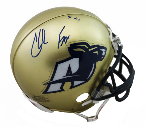 Charlie Frye Akron Zips Signed Autographed Football Mini Helmet Cardboard Heroes COA Sticker Only