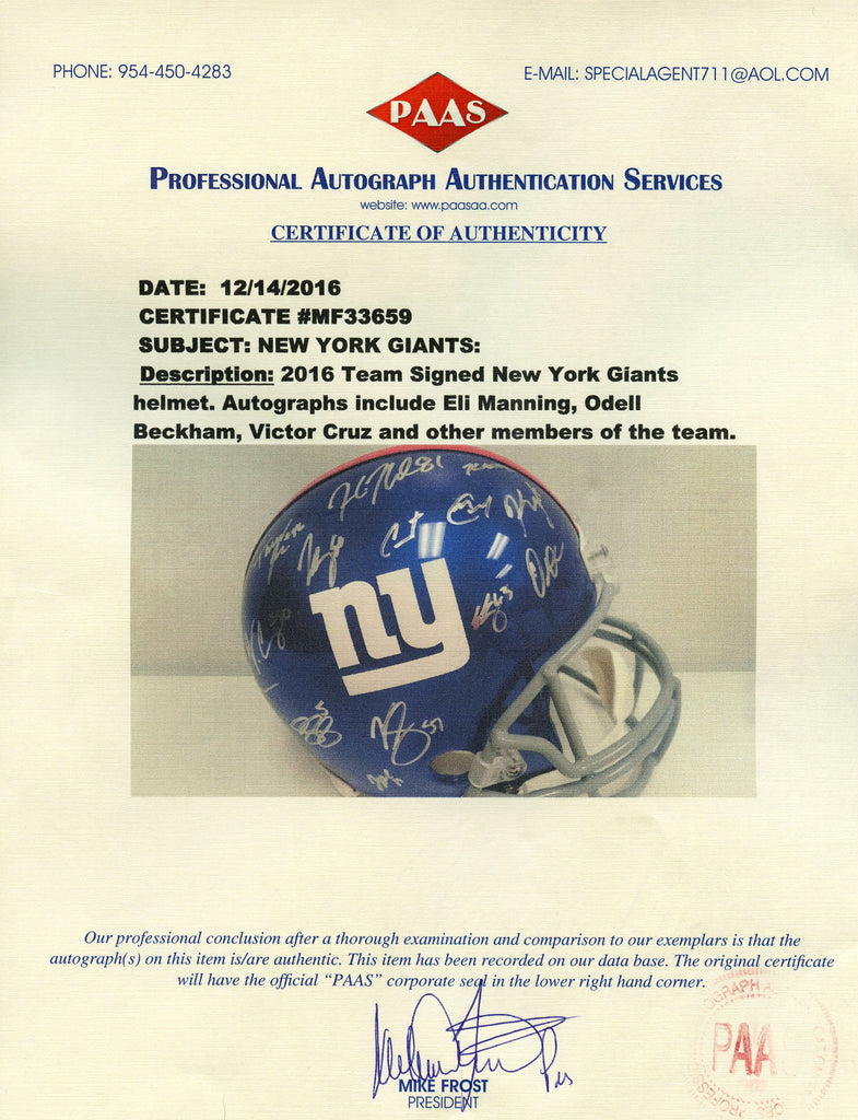 Odell Beckham Jr. Autographed New York Giants Full Size Replica