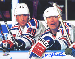 Wayne Gretzky and Mark Messier New York Rangers Dual Signed Autographed 8" x 10" Photo Global COA