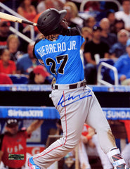 Vladimir Guerrero Jr. Toronto Blue Jays Signed Autographed 8-1/2" x 11" Hitting Photo Heritage Authentication COA