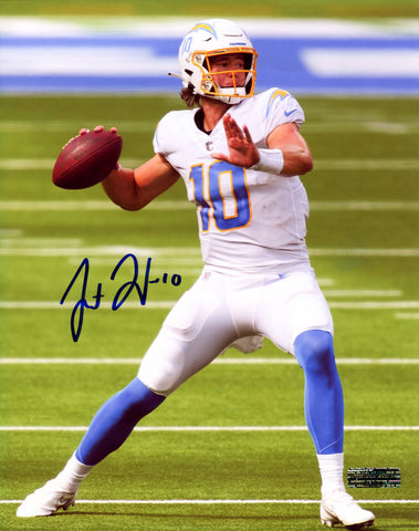Justin Herbert Los Angeles Chargers Signed Autographed 8" x 10" Photo Heritage Authentication COA