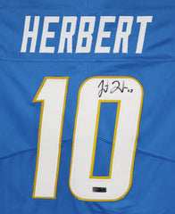 Justin Herbert Los Angeles Chargers Signed Autographed Powder Blue #10 Jersey Heritage Authentication COA