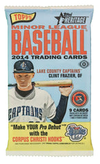 2014 Topps Heritage Minor League Unopened Baseball Card Hobby Pack - Chance at Autographed Cards, Memorabilia Cards and Insert Cards