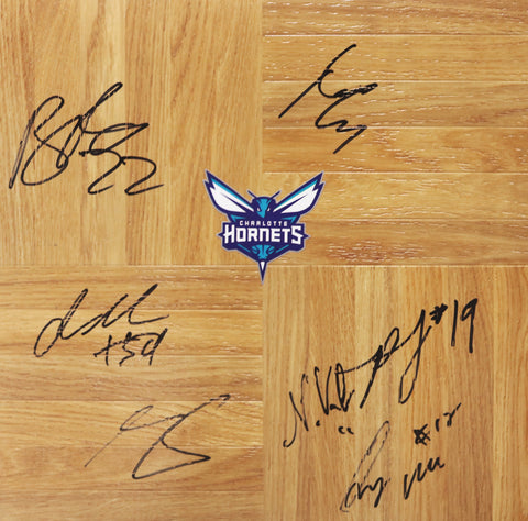 Charlotte Hornets 2014-15 Team Signed Autographed Basketball Floorboard