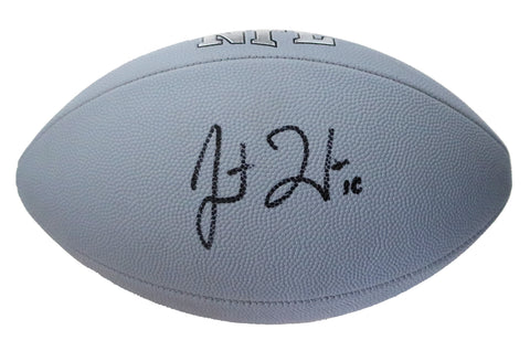 Justin Herbert Los Angeles Chargers Signed Autographed Wilson NFL MVP Silver Football Heritage Authentication COA
