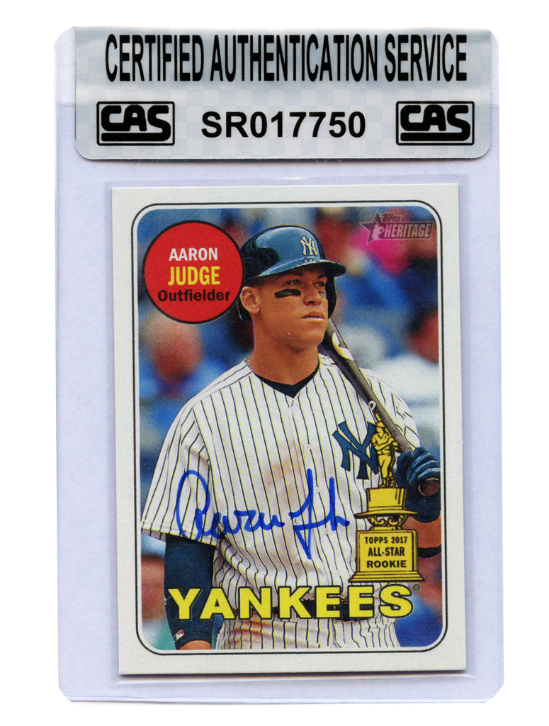 Aaron Judge Yankees Autographed 2018 Topps Heritage #25 Baseball Card –