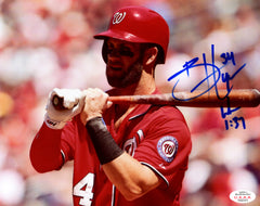 Bryce Harper Washington Nationals Signed Autographed 8" x 10" Photo UAAA COA - SIGNATURE BLED