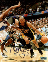 Reggie Miller Indiana Pacers Signed Autographed 8" x 10" Dribbling Photo Heritage Authentication COA