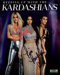 Kim, Kourtney and Khloe Kardashian Signed Autographed 8" x 10" Keeping Up with the Kardashians Photo Heritage Authentication COA