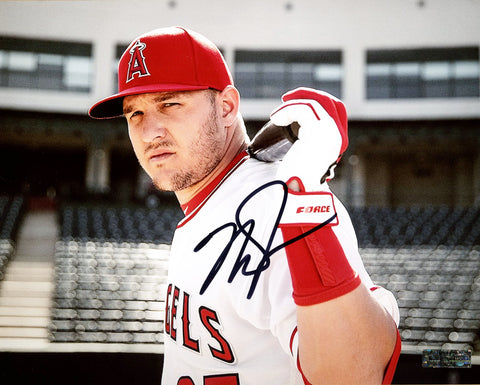 Mike Trout Los Angeles Angels Signed Autographed 8" x 10" On Deck Photo Heritage Authentication COA
