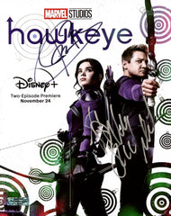Jeremy Renner and Hailee Steinfeld Signed Autographed 8" x 10" Hawkeye Photo Heritage Authentication COA