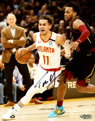 Trae Young Atlanta Hawks Signed Autographed 8" x 10" Dribbling Photo Heritage Authentication COA