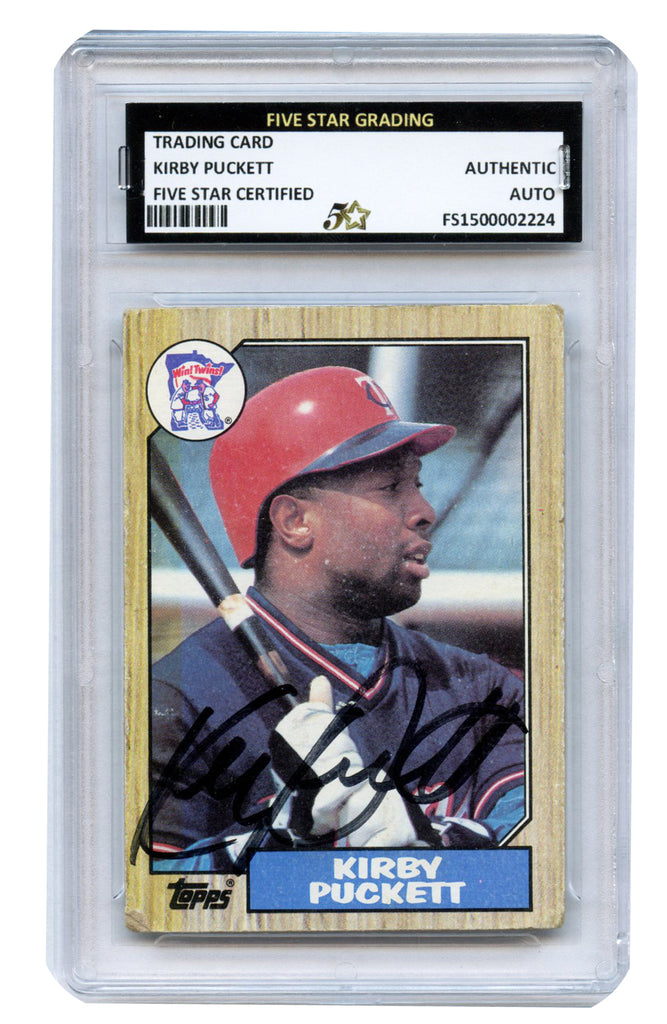 Kirby Puckett Twins Signed Autographed 1987 Topps #450 Baseball