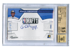 Paul George Indiana Pacers 2010-11 Prestige NBA Draft Class Signatures Autographed Basketball Card /299 Beckett Certified Graded BGS Gem Mint 9.5