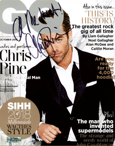 Chris Pine Signed Autographed 8" x 10" Photo Heritage Authentication COA