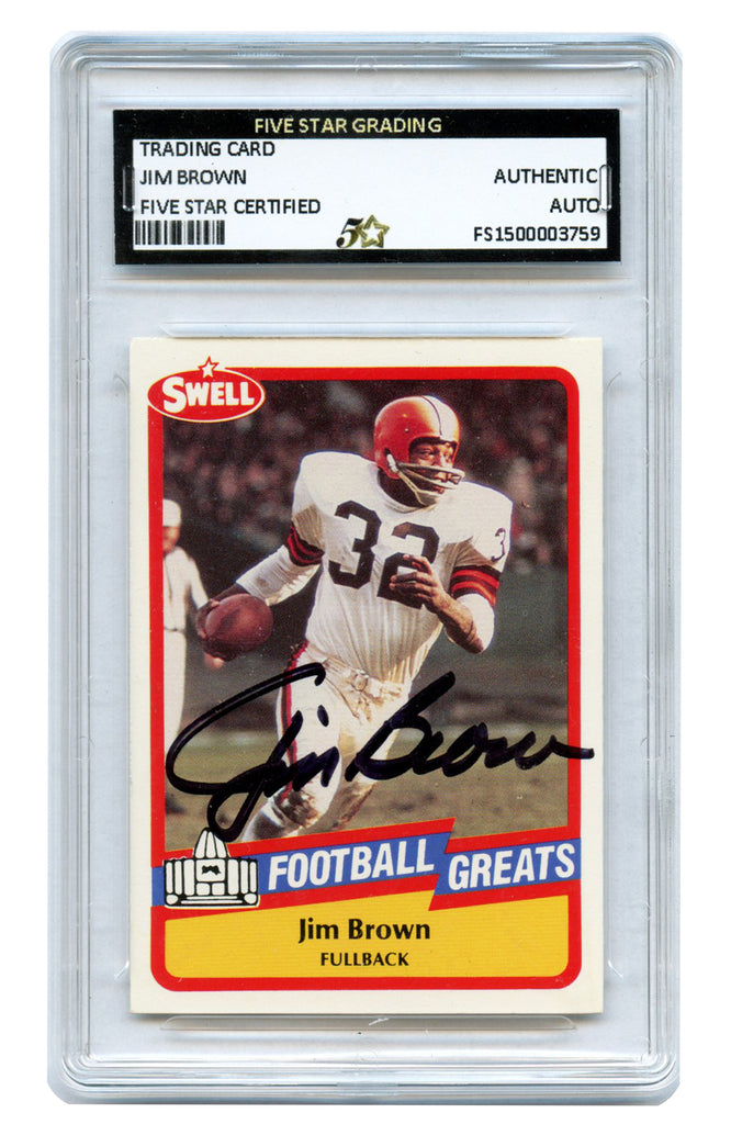 Jim Brown Cleveland Browns Signed Autographed 1989 Football Card – Sports- Autographs.com