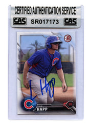 Ian Happ Chicago Cubs Signed Autographed 2016 Bowman Draft #BD-180 Baseball Card CAS Certified