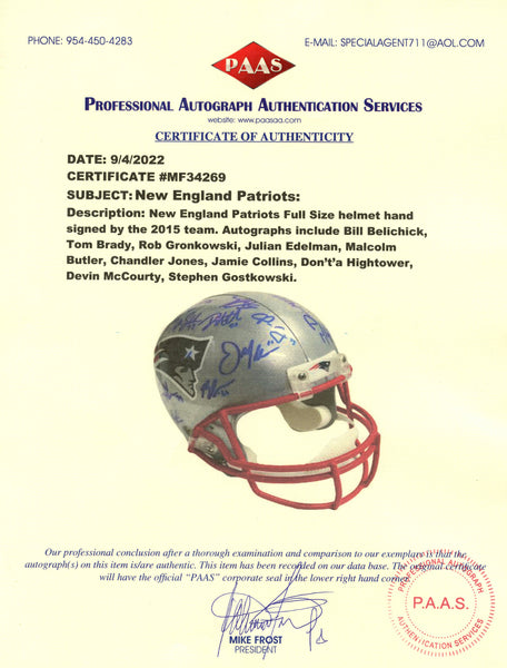 Tom Brady Autographed Hand Signed Riddell New England Patriots