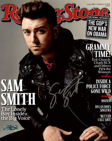 Sam Smith Signed Autographed 8" x 10" Rolling Stone Cover Photo Heritage Authentication COA