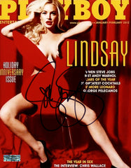 Lindsay Lohan Signed Autographed 8" x 10" Playboy Photo Heritage Authentication COA