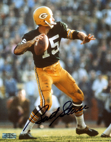 Bart Starr Green Bay Packers Signed Autographed 8" x 10" Passing Photo Heritage Authentication COA
