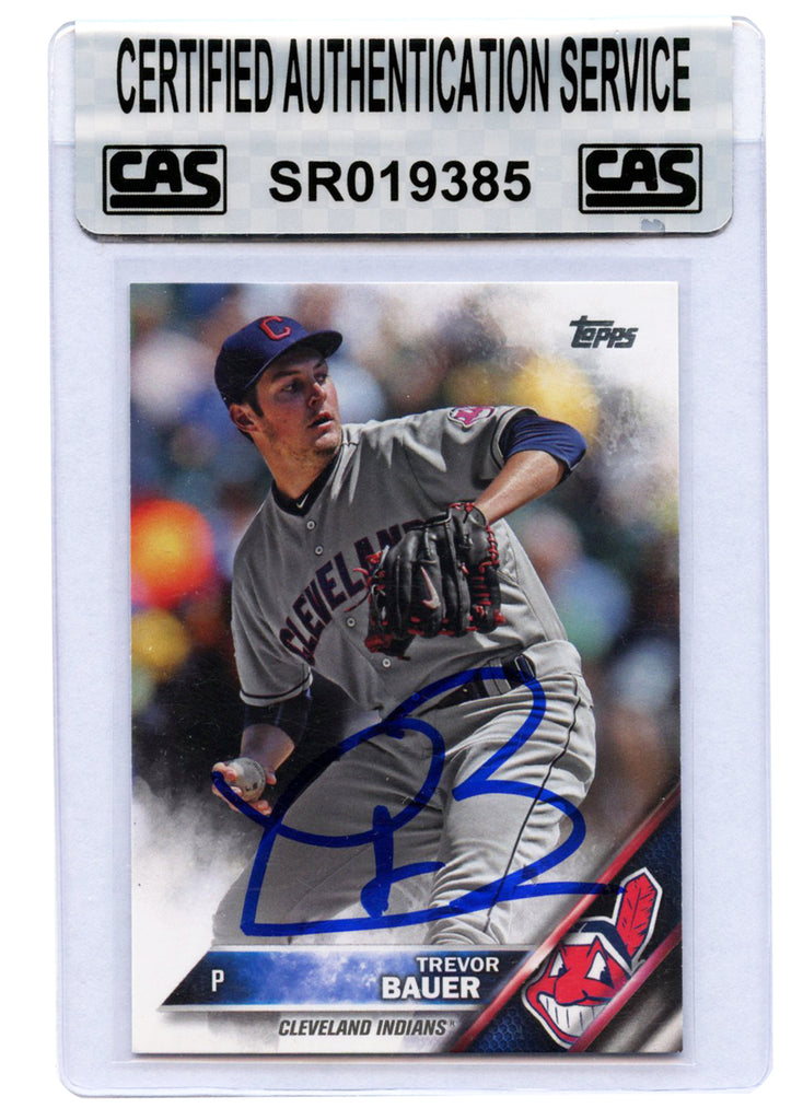 Trevor Bauer Cleveland Indians Autographed 2016 Topps Baseball