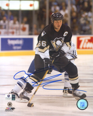 Mario Lemieux Pittsburgh Penguins Signed Autographed 8" x 10" Photo Global COA