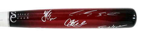 Cleveland Indians 2017 Signed Autographed Silver Creek Baseball Bat - 7 Autographs - Lindor