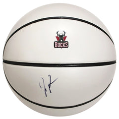 Jabari Parker Milwaukee Bucks Signed Autographed White Panel Logo Basketball SGC COA