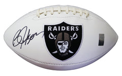Bo Jackson Oakland Raiders Signed Autographed White Panel Logo Football