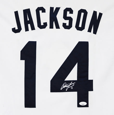 Austin Jackson Detroit Tigers Signed Autographed White #14 Jersey JSA COA