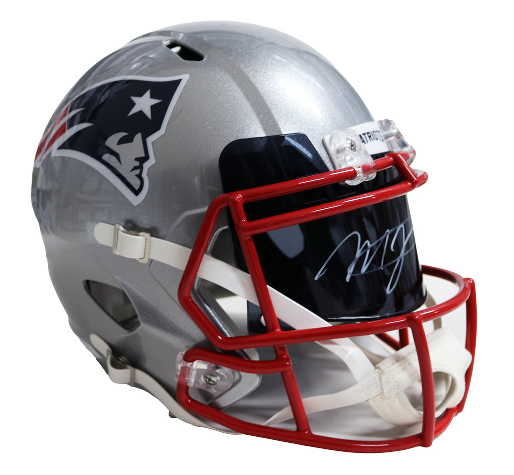 Mac Jones New England Patriots Autographed Riddell Speed Authentic Helmet