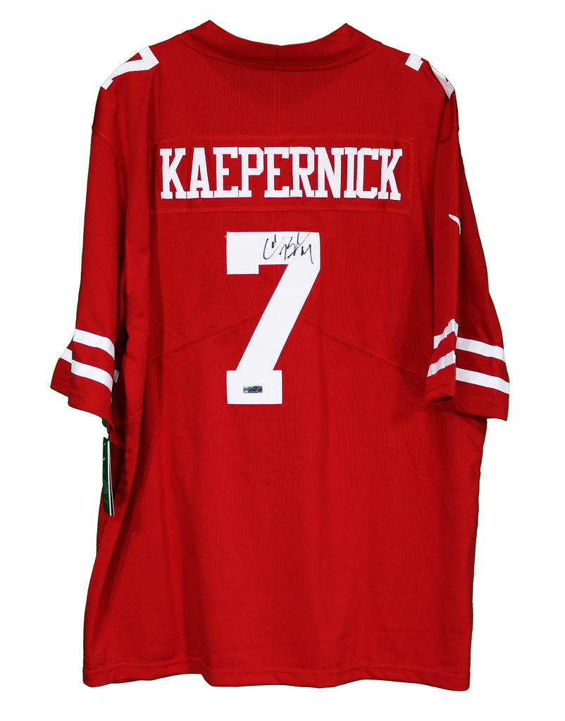 COLIN KAEPERNICK (49ers red SKYLINE) Signed Autographed Framed Jersey –  Super Sports Center
