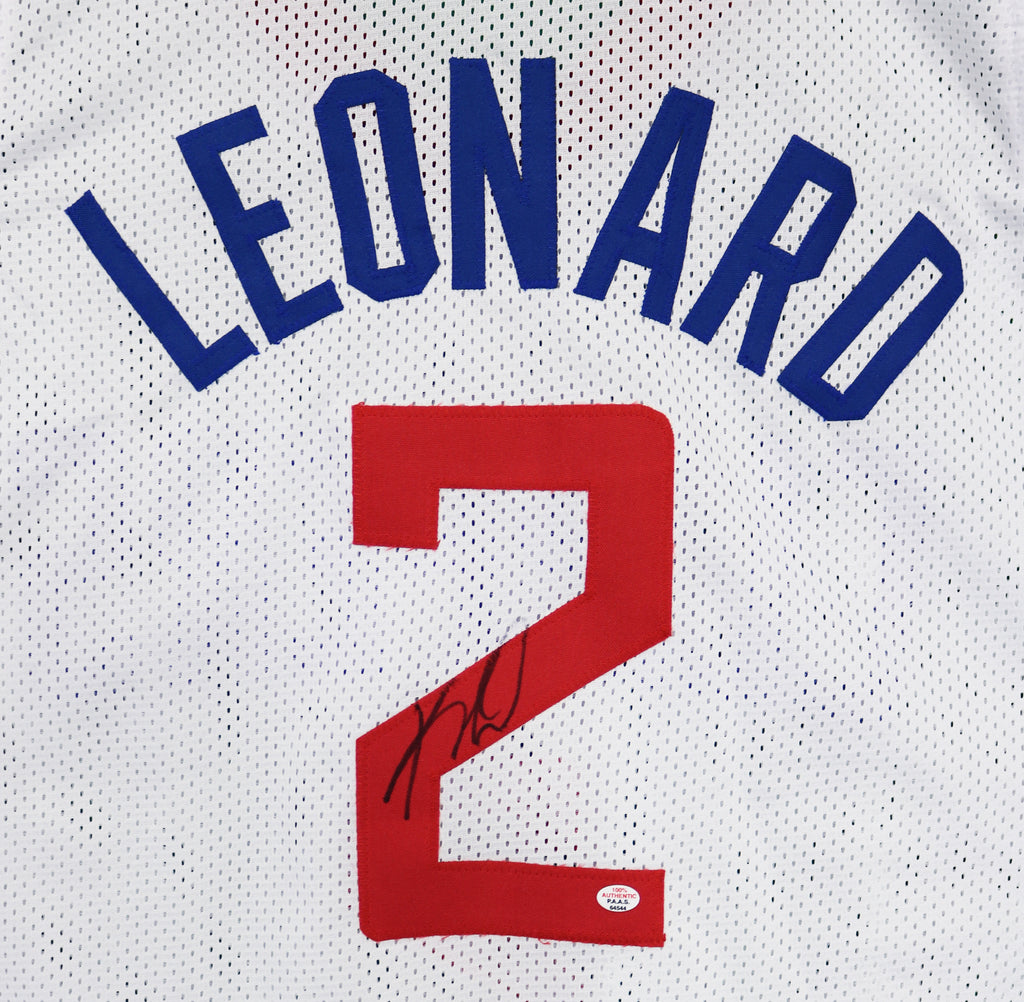 Kawhi Leonard Los Angeles Clippers Autographed White #2 Custom Jersey –