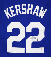 Clayton Kershaw Los Angeles Dodgers Signed Autographed Blue #22 Jersey PAAS COA
