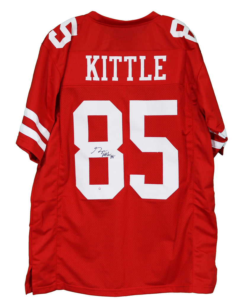 George Kittle Autographed San Francisco (Red #85) Custom Jersey