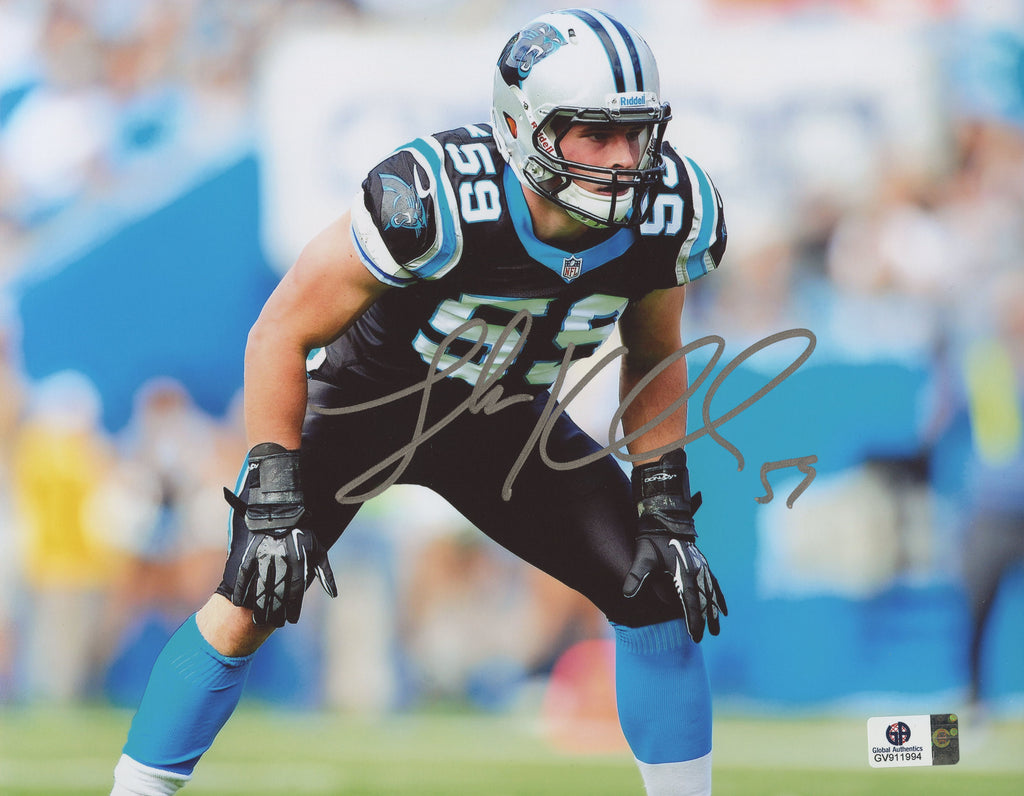 Luke Kuechly Autographed/Signed Carolina Panthers 8×10 Photo