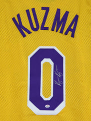 Kyle Kuzma Los Angeles Lakers Signed Autographed Yellow #0 Custom Jersey PAAS COA
