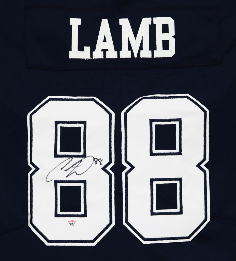 CeeDee Lamb Dallas Cowboys Signed Autographed Blue #88 Jersey –