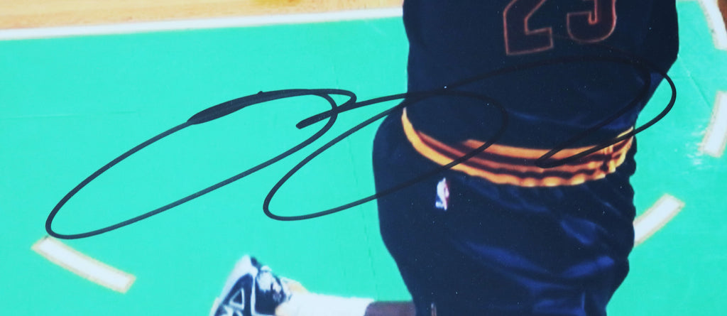 LeBron James Cleveland Cavaliers Deluxe Autographed 26.5 x
