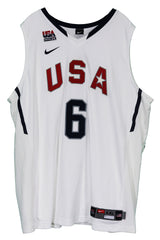 Lebron James Team USA 2012 London Olympics White #6 Nike Authentic Jersey