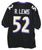 Ray Lewis Baltimore Ravens Signed Autographed Black #52 Custom Jersey Global COA