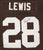 Dion Lewis Cleveland Browns Signed Autographed Brown #28 Jersey - DISCOLORATION
