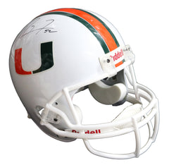 Ray Lewis Miami Hurricanes Signed Autographed Riddell Full Size Replica Helmet PAAS COA