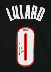 Damian Lillard Portland Trail Blazers Signed Autographed Black #0 Jersey Heritage Authentication COA