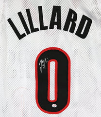 Damian Lillard Portland Trail Blazers Signed Autographed White #0 Custom Jersey PAAS COA