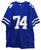 Bob Lilly Dallas Cowboys Signed Autographed Blue #74 Custom Jersey JSA Witnessed COA